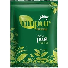 Godrej Nupur 100% Pure Henna Powder 150gm for Hair Colour (Mehandi) | for Hair, Hands & Feet