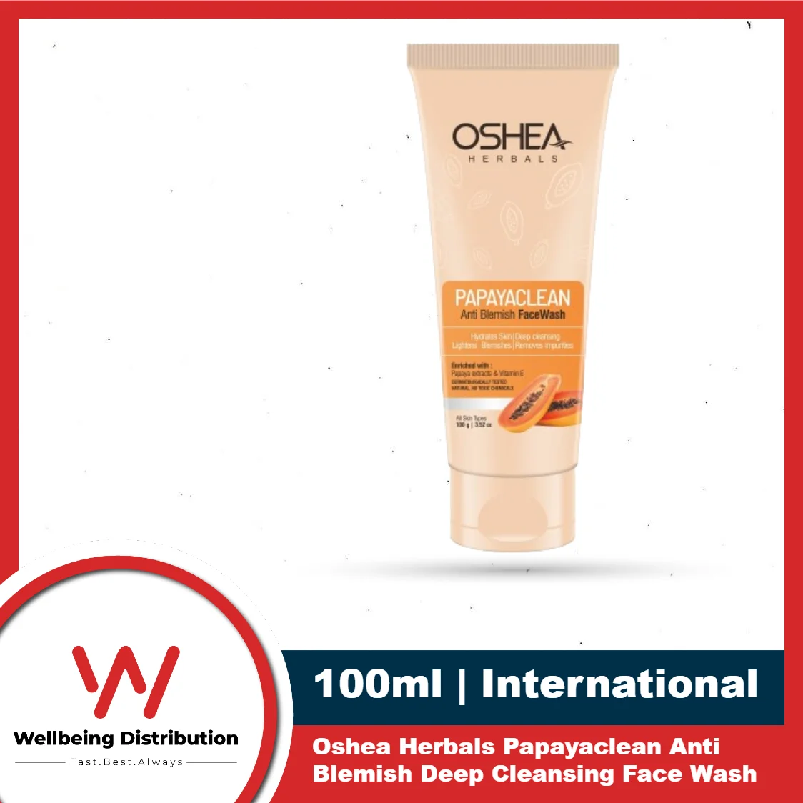 Oshea Herbals Papayaclean Anti Blemish Deep Cleansing Face Wash 100g
