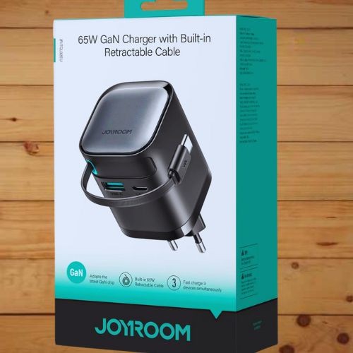 JOYROOM JR-TCL02 GaN 65W Charger with Retractable Cable best price in bd