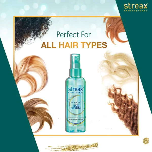 Hair Serum for Women – Streax Pro / Professional Vitariche Gloss Hair Serum – 115ml