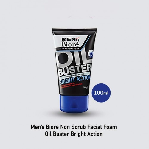 Biore Mens Facial Foam-Bright Action 100 Gm