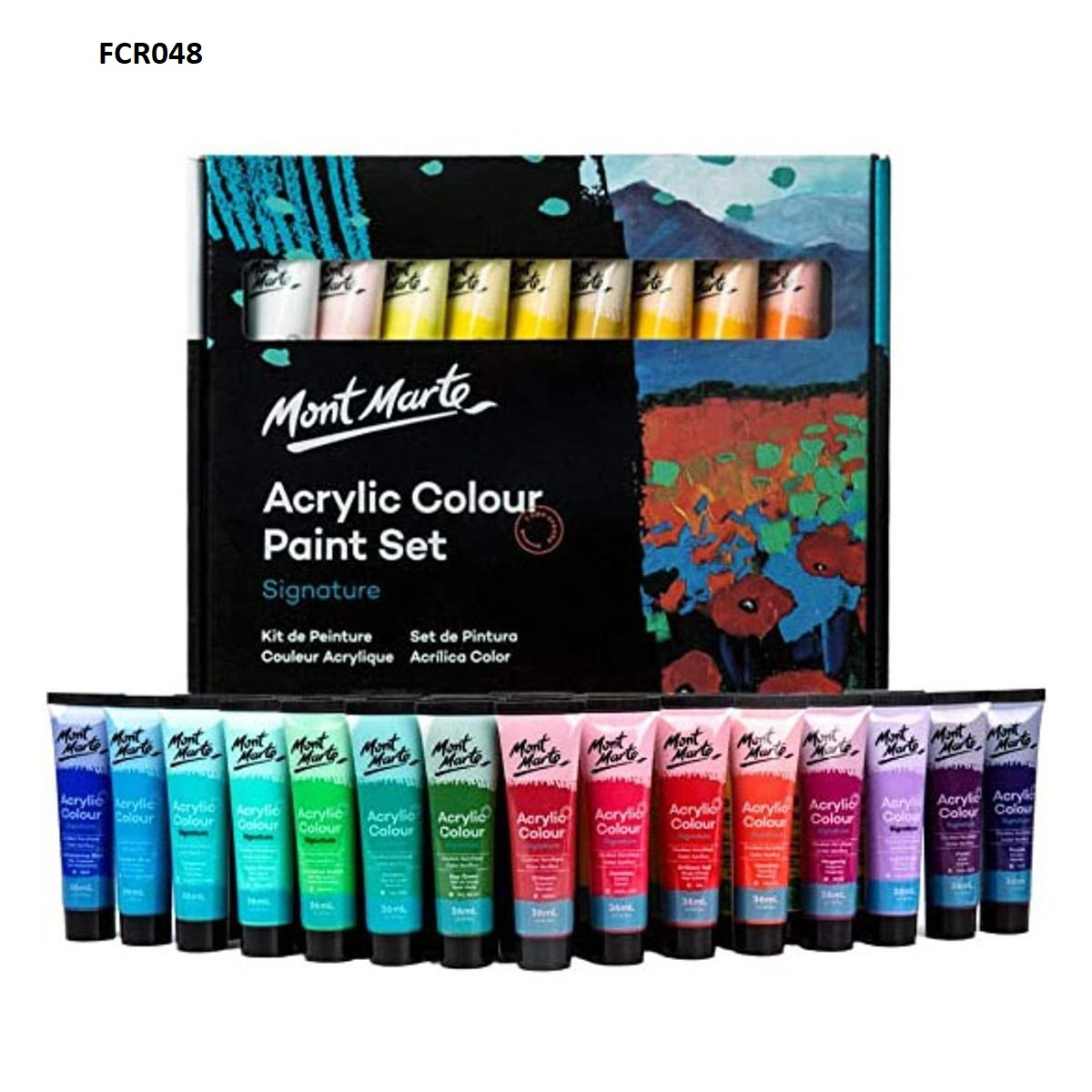 Mont Marte Acrylic Colour Paint Set Signature 36pc x 36ml