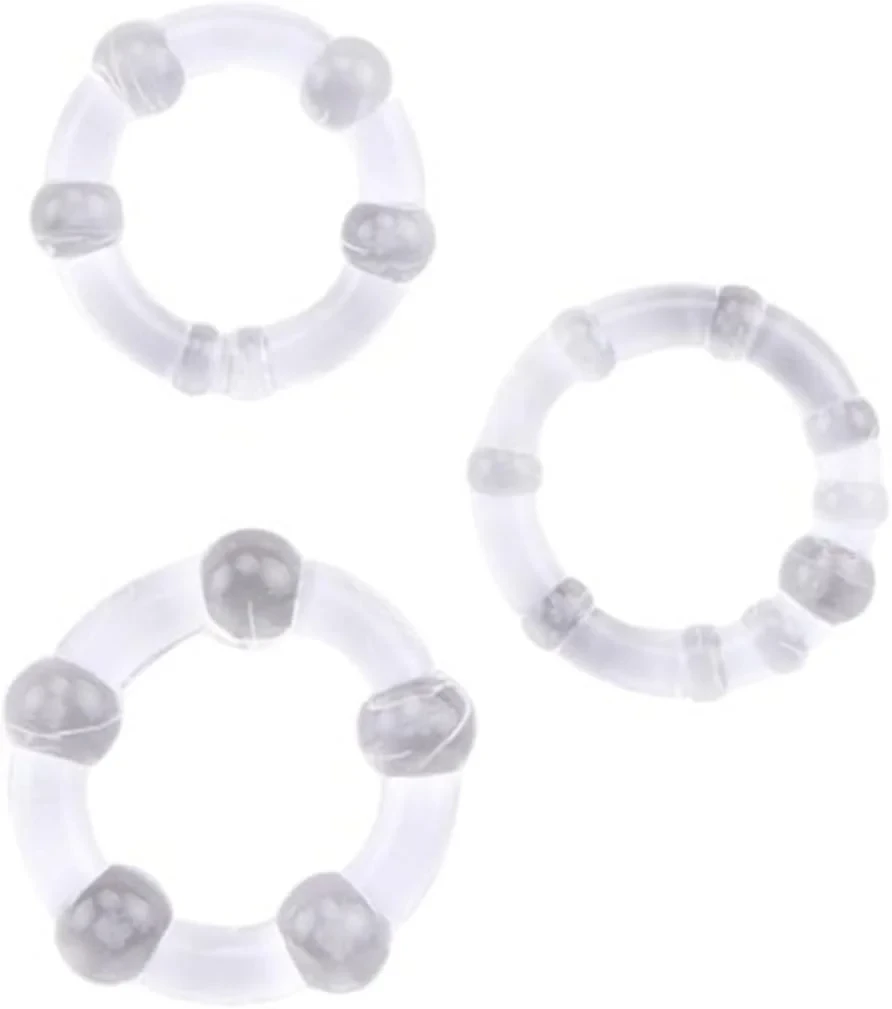 Cock Ring 3pcs Set Stretch to Fit Makes Your Penis Firmer, Harder, and More Engorged Made of Body Safe Silicone