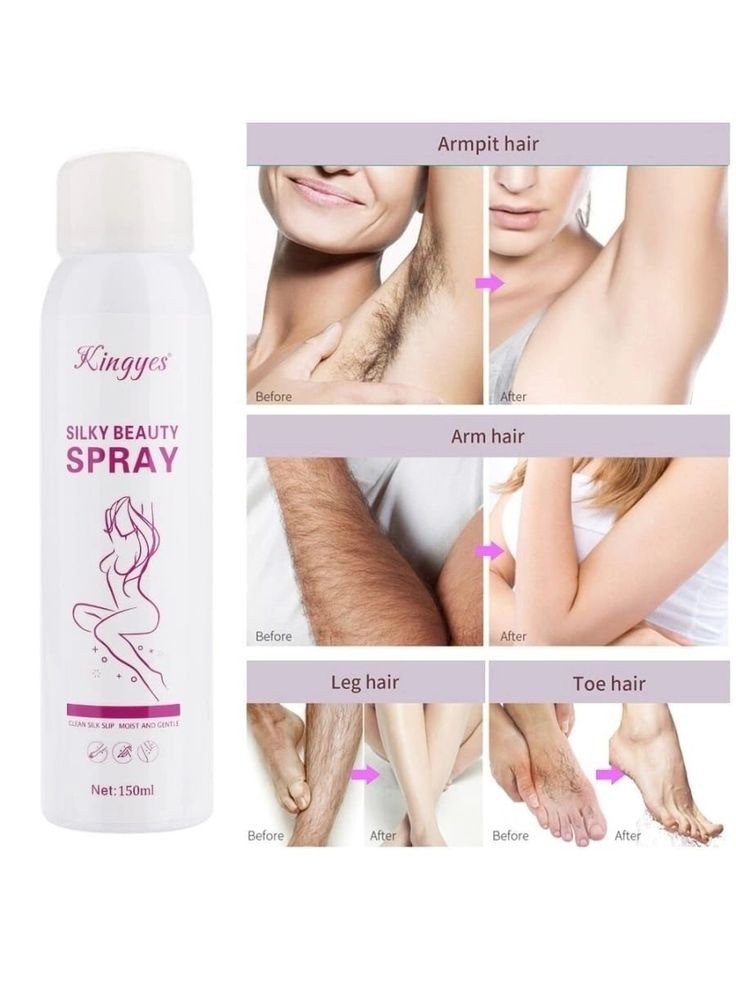 Kingyes Silky Beauty Painless Hair Removal Spray For Men & Women 150ml Hair Removal Spray
