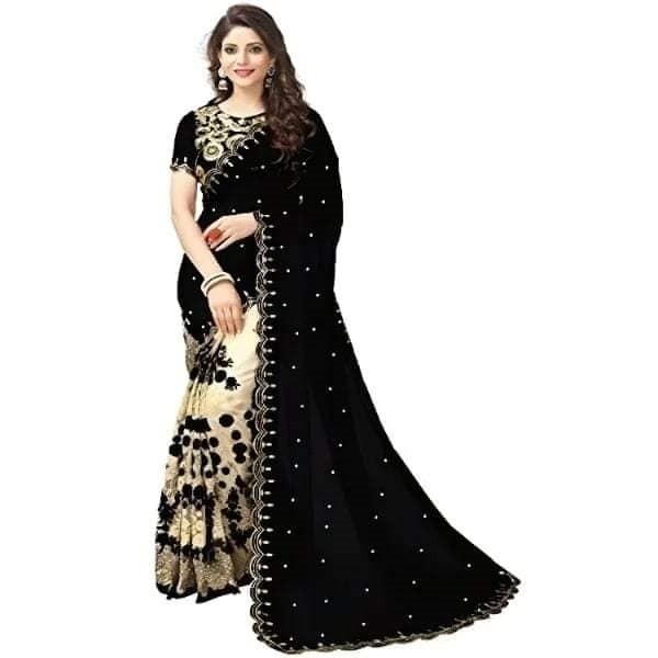 Indian Georgette Saree with Blouse Piece (6)