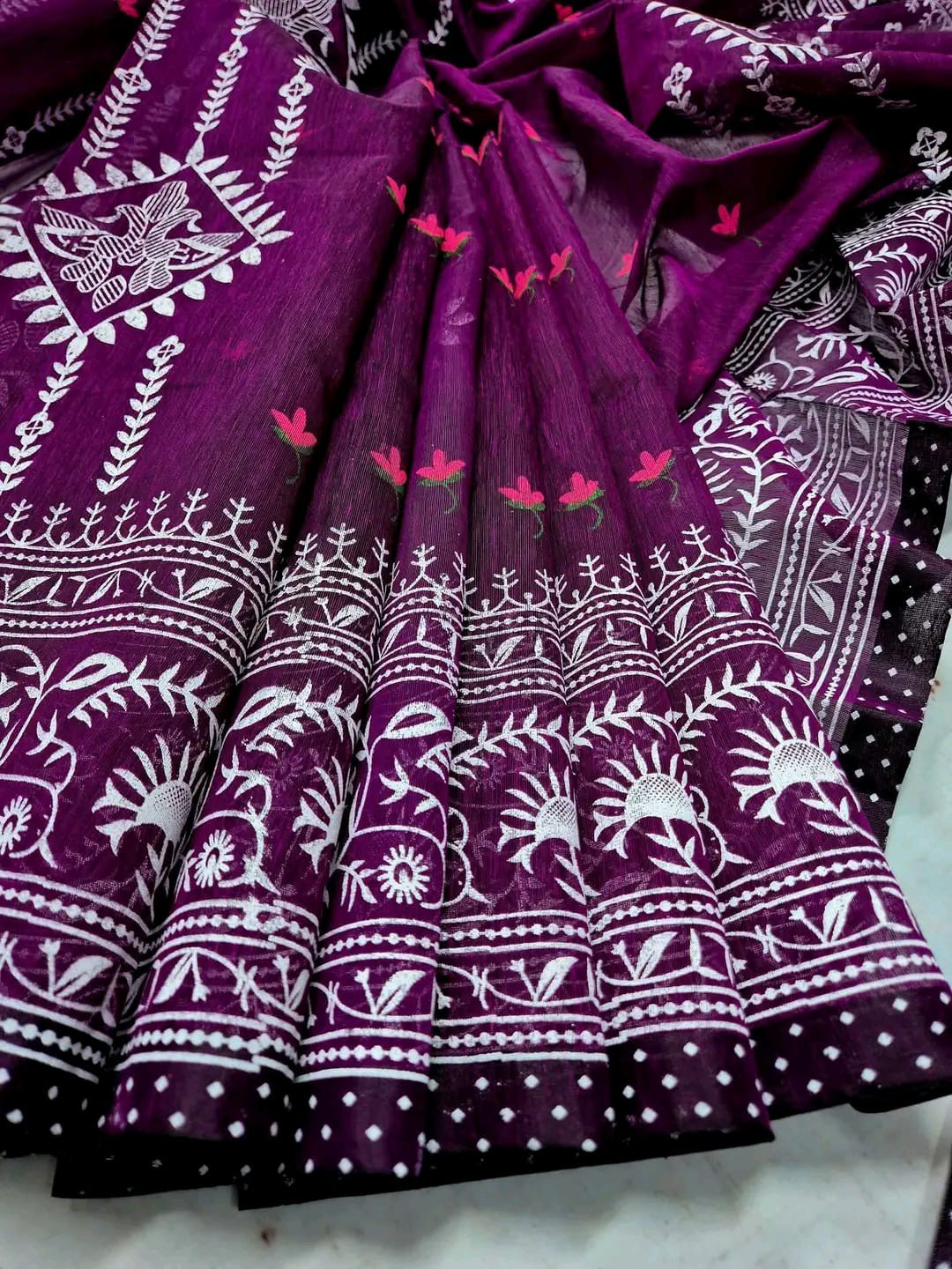 Modern Ethnic Screen Print Saree