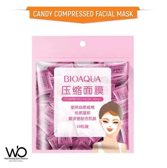 BioAqua Cady Compressed Facial Mask 10 Pccs/ 20 Pcs / 50 Pcs