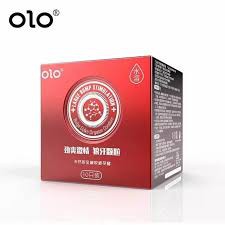 OLO Bulge Spike Orgasm Condoms Red 10pcs Condom for Men