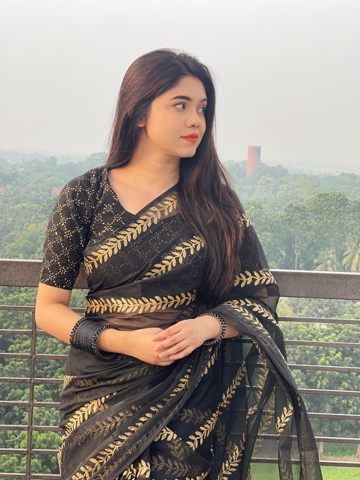 Premium Block Print Saree Set with Blouse