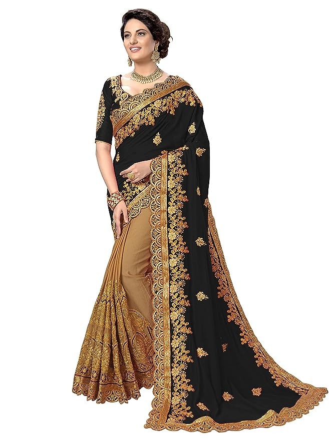 Indian Georgette Saree with Blouse Piece (18)