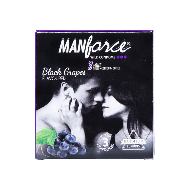 Manforce Dotted Black Grapes Flavored Condom Combo Pack – 2 Pack – 3×2=6pcs