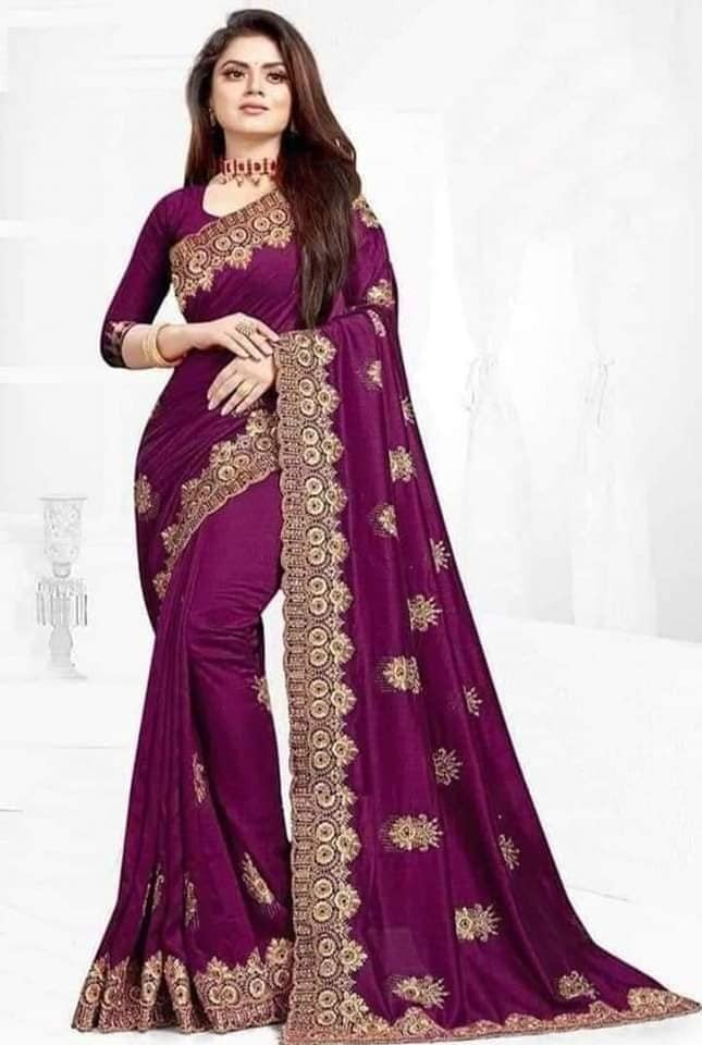 Indian Georgette Saree with Blouse Piece (15)