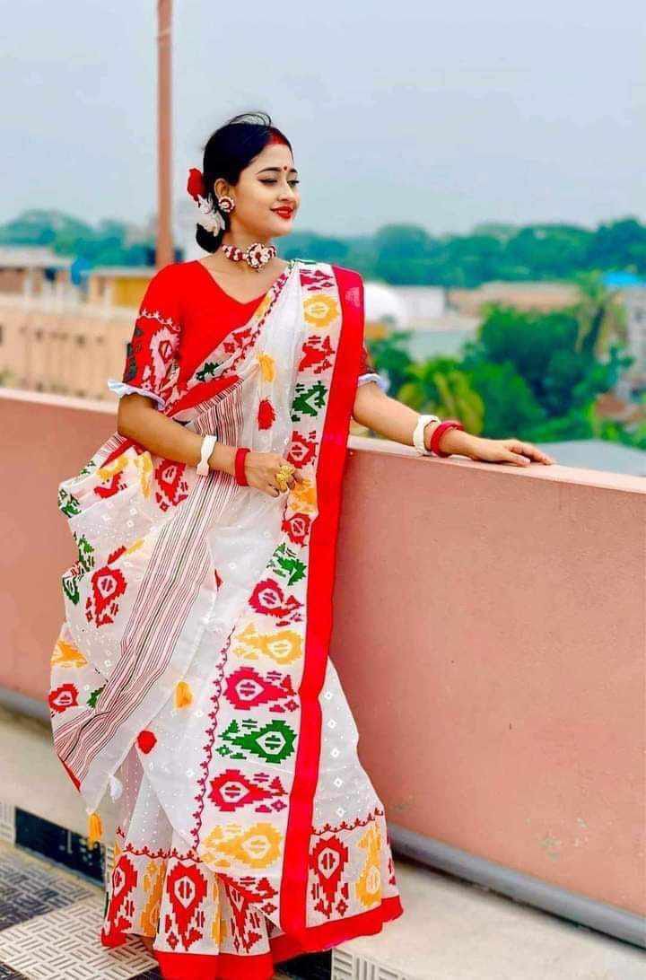 Gorgeous Half Silk Skin Print Ethnic Saree