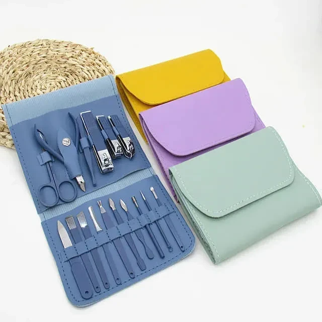 16pcs Stainless Steel Portable Nail Clipper Set Professional Pedicure Kit Beauty Manicure Set | Multicolor