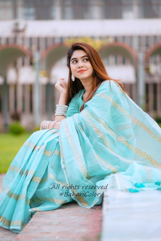 Block Print Saree with Blouse Piece