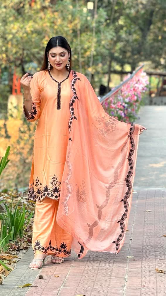 Embroidery Cotton Three Piece (3)