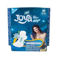 Joya Sanitary Napkin | All Night – 8 Pads Pack | Panty/Wings System- 1 Pack