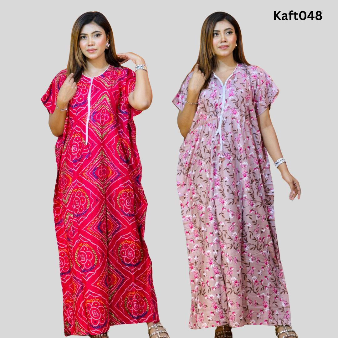 Women's Cotton Maxi Kaftan Nighties Combo