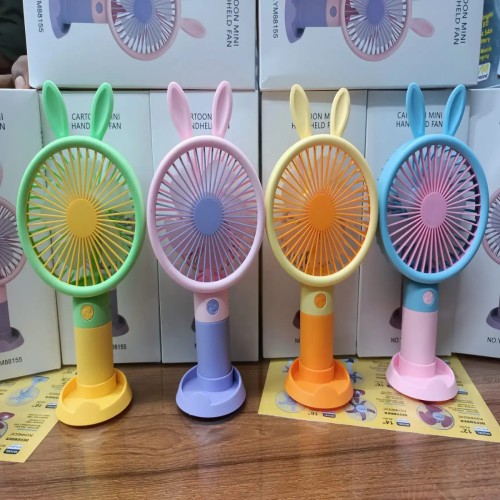 Cartoon Handheld USB Charging Mini Fan 3 Speed Portable Pocket Fan for Summer (Model No. YM88155)