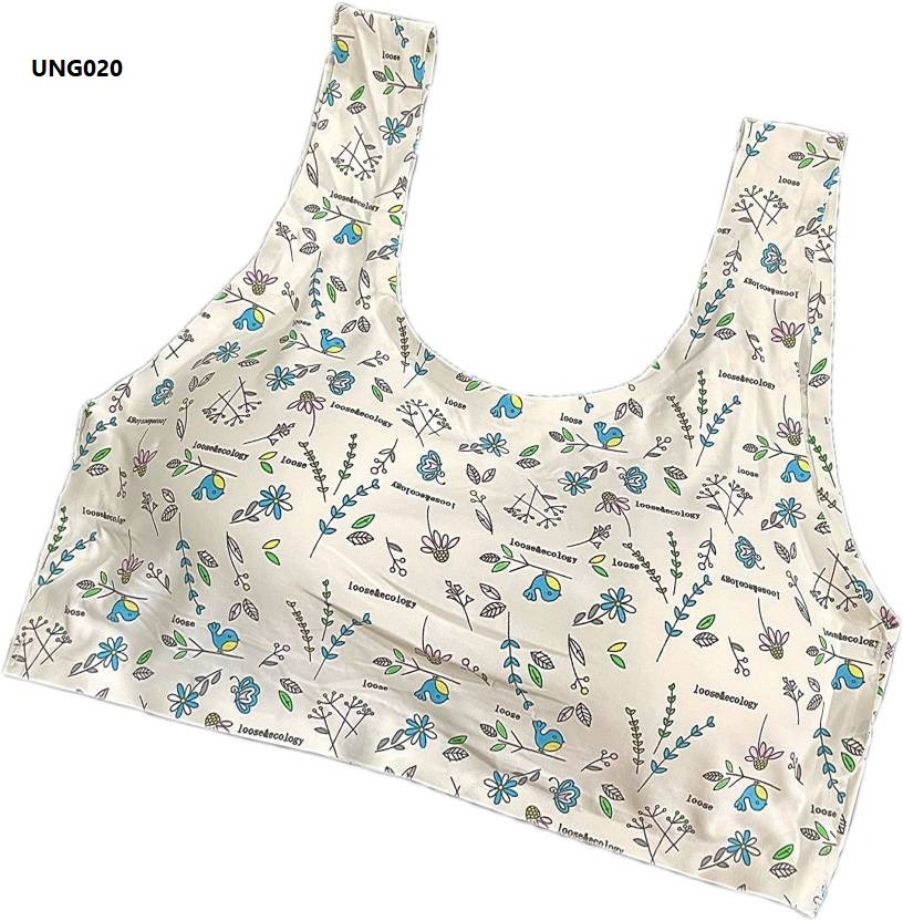 Women's Ice Silk Padded, With Removable Pads Wire Free Regular Bra Sports bra For Women