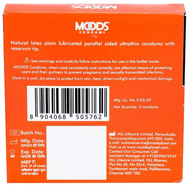 Moods Ultra Thin Condom for Men 3pcs Pack | India