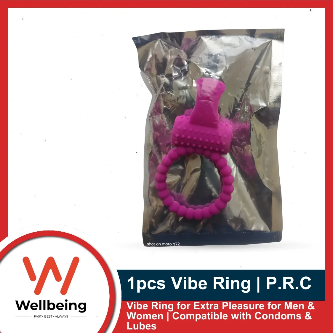 1pcs Intense Vibe Ring for Extra Pleasure for Men & Women | Compatible with Condoms & Lubes
