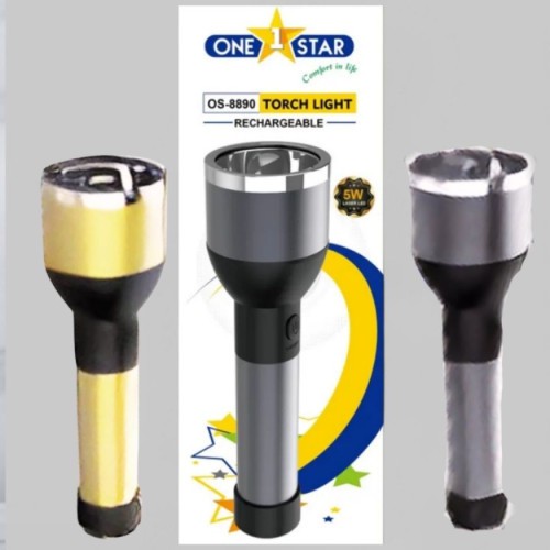 One Stars Torch Light OS-8860 Rechargeable voltage : 100V - 240V