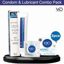 EXS Nano Thin Condom 3pcs & MY Jelly Water Based Lubricant 50gm | Works like KY Jelly