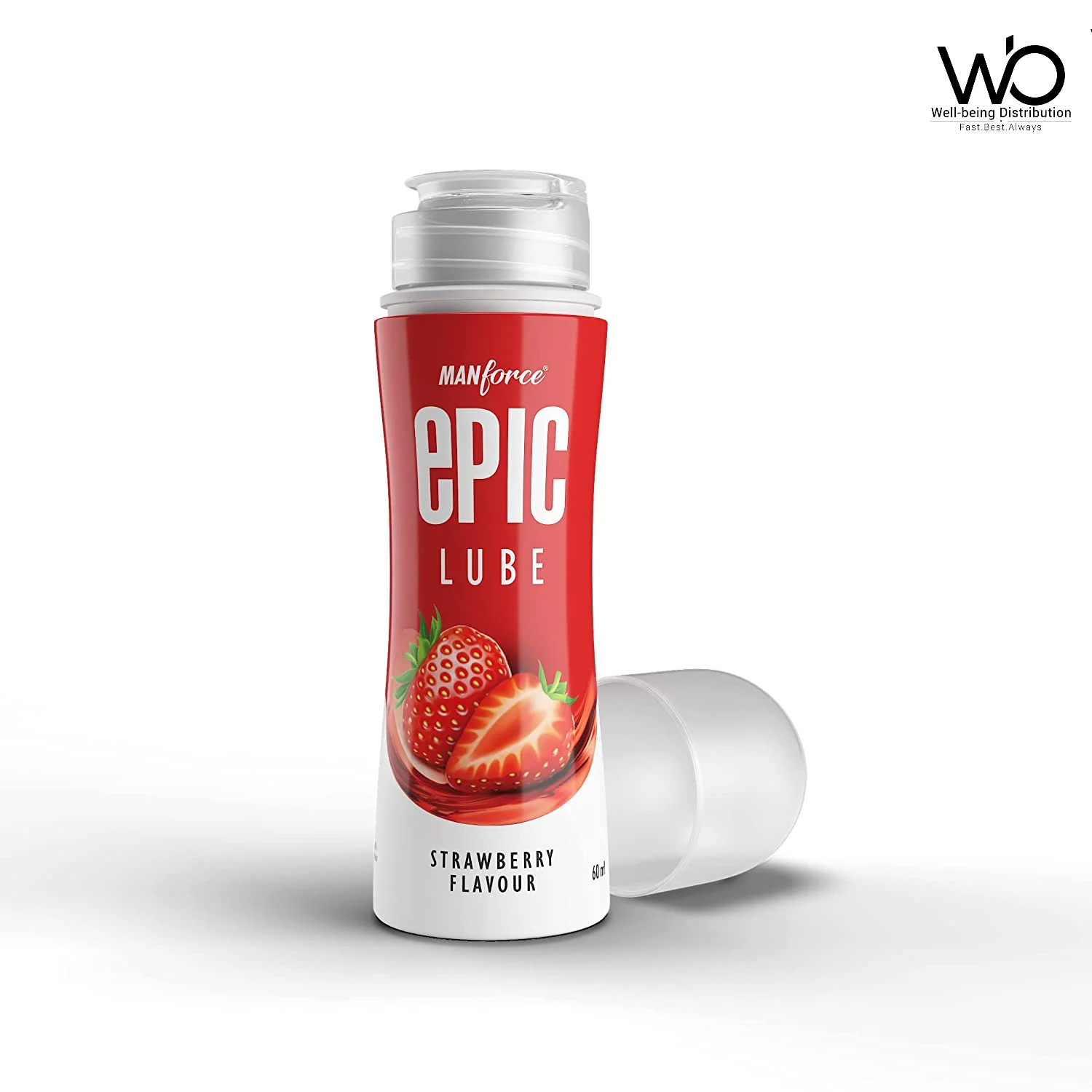 Manforce Epic Lube Strawberry Flavor Lubricant 60ml (Made in India)