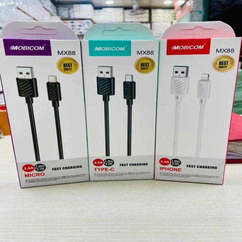 Mobicom MX88 Fast Charging Cable (Micro/Type C/I Phone)