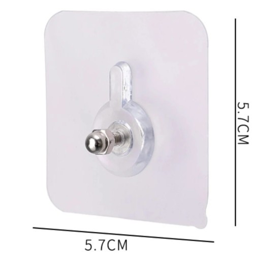 Wall Hooks Adhesive Screws 10 pcs, Transparent Pictures , Picture Hangers, No Drilling, Self-Adhesive Picture Hangers for Pictures, Posters, Photos, Decorative Paintings (6 x 6 cm)
