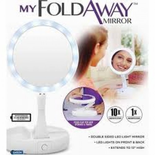 My Foldaway Mirror Led Makeup Double Sided Travel Mirror 10X Zoom