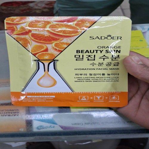 Sadoer Orange Beauty Skin Hydration Facial Mask