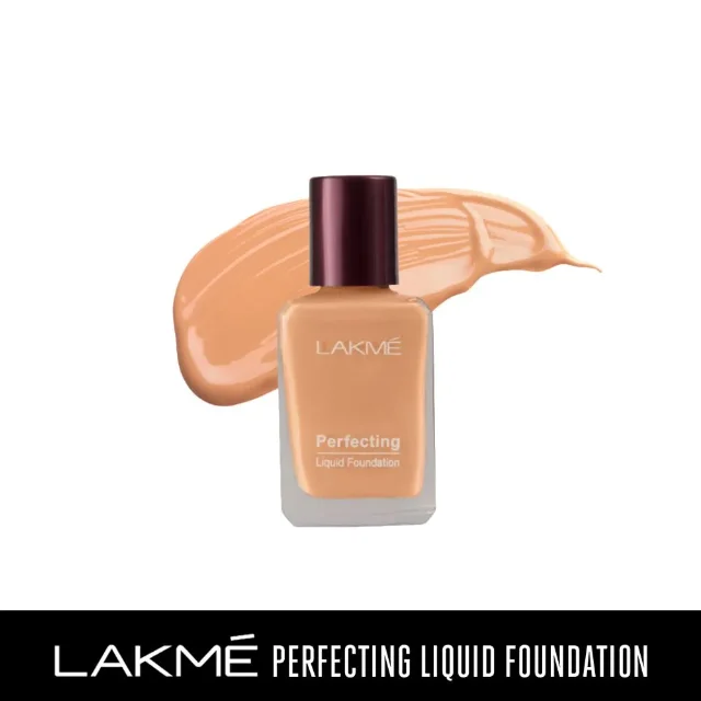 Lakme Perfecting Liquid Foundation 27ml Dewy Finish, Lightweight, Waterproof, With Vitamin E For Nourishing Skin & Oil Control