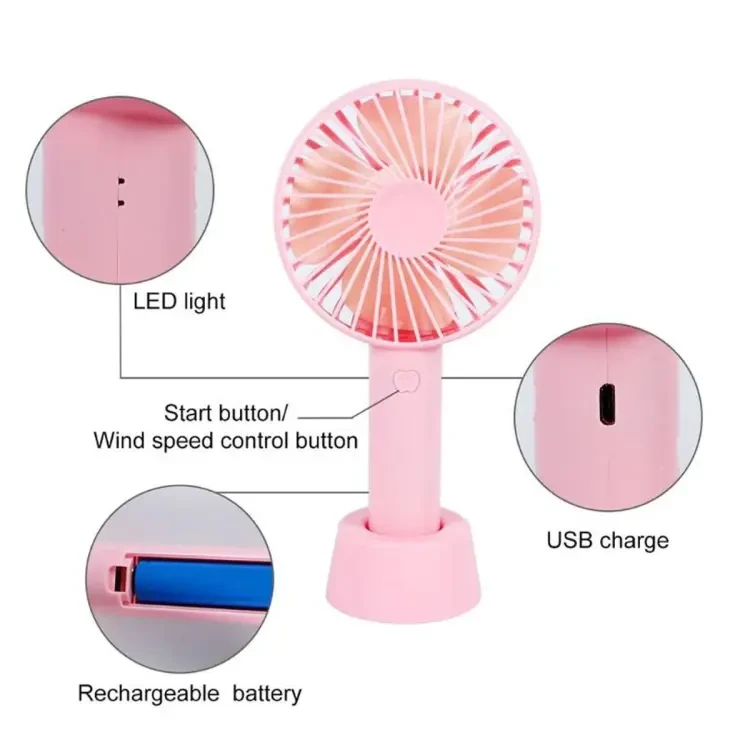 Mini Fan Very Stylish Rechargeable Hand Fan Usb Lithium Battery - Charger Fan