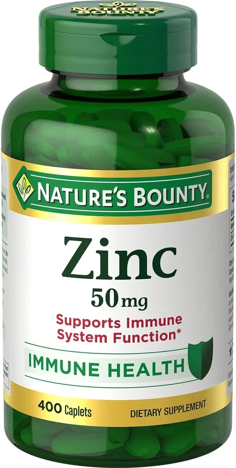 Nature’s Bounty Zinc 50mg For IMMUNE SUPPORT – 400 Caplets – Goodhealthcapsule (International)