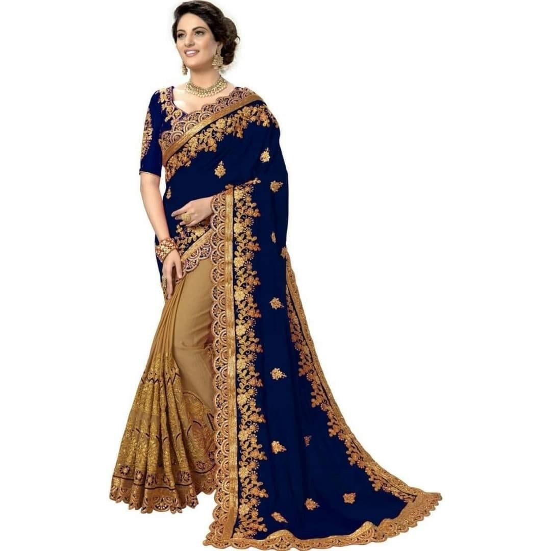 Indian Georgette Saree with Blouse Piece (16)