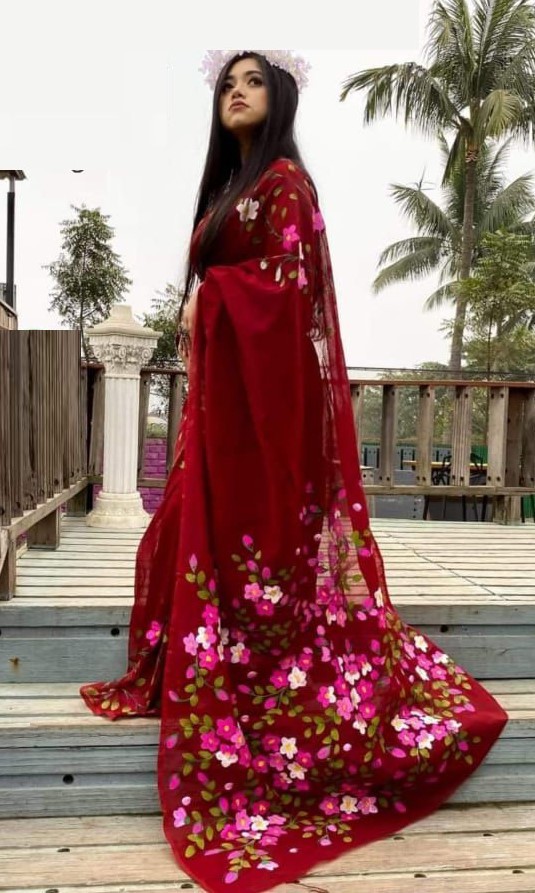 Digital Print Semi Silk Sarees