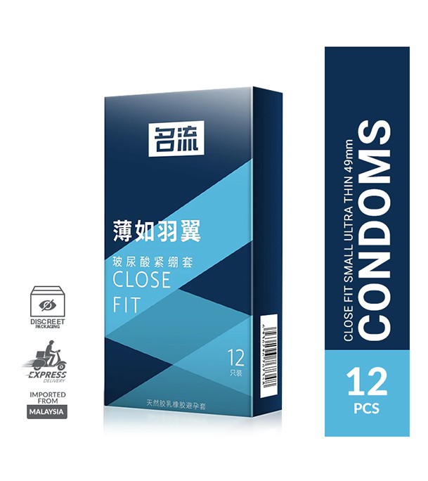 lose Fit Small Celebrity CCondom 12Pcs Pack 49mm Super Ultra Thin Plain Condom (Brand: MINGLIU)