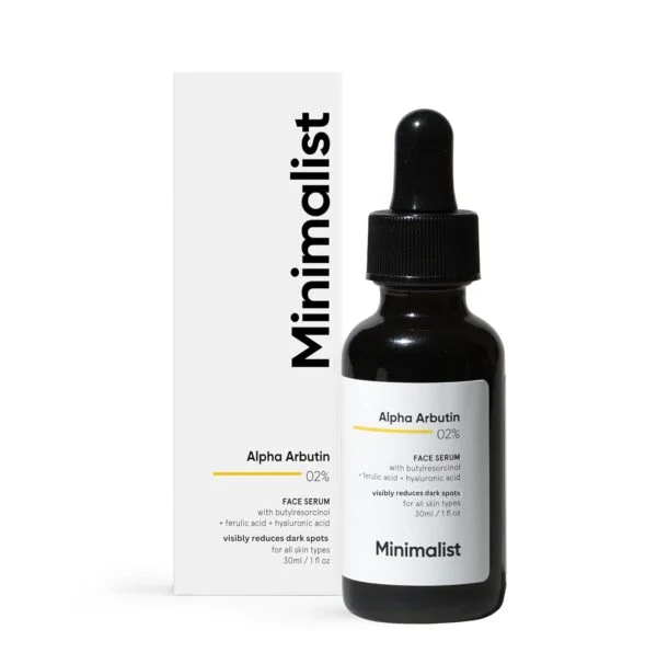 Minimalist 2% Alpha Arbutin Serum 30ml for Removing Pigmentation, Acne Marks, Dark Spots, Tanning & Blemishes | For Brighter & Even Tone | For Women & Men | India