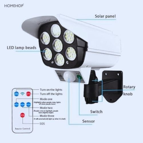 EcoFriendly SolarSensor Light Intelligent 77 LED Spotlight Remote Control best price in bd