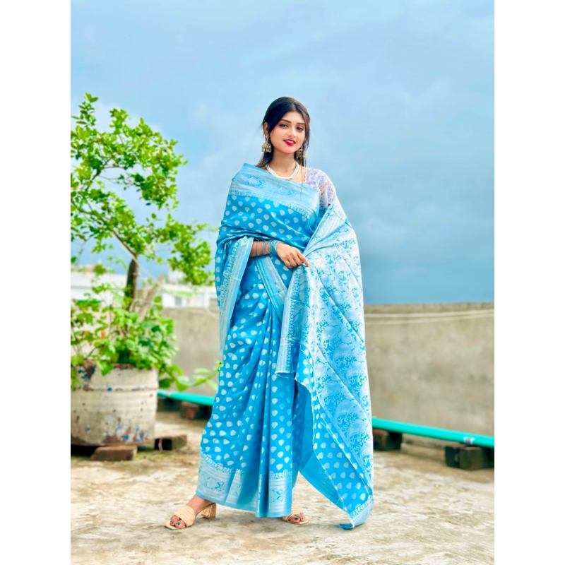 Soft silk katan sharee -(29)