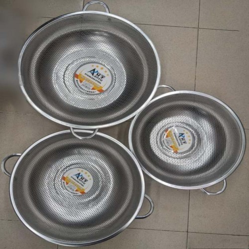 Multipurpose Stainless Steel Collander Food Basket 3 Pieces Set