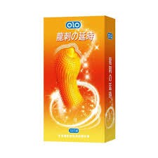 OLO Orange Extra Time Dotted Condom for Men 10pcs Pack