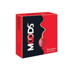 Moods Strawberry Flavored Dotted Condom for Men 3pcs Pack | Made in India