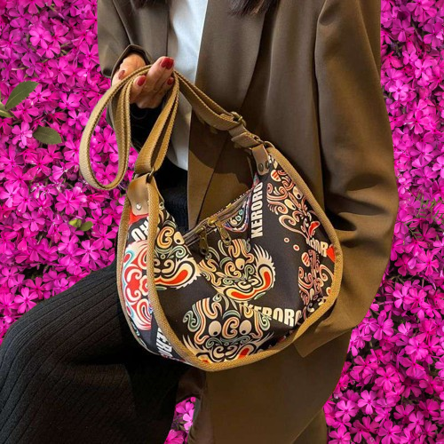 Messenger Shoulder Tide Bag ( black brown color )