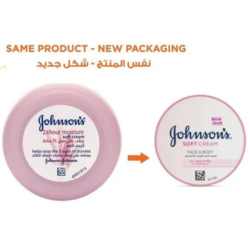 Johnson’s 24 hour Moisture Soft Cream 200ml For Face & Body All Skin Types | Dubai
