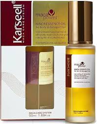Karseell Maca Essence Oil Hair Oil Moroccan Argan Oil 50ml for Hair & Skin, Cold Pressed Maca Essence Argan Oil Hair Oil for Dry Damaged Hair All Hair Types 50ml