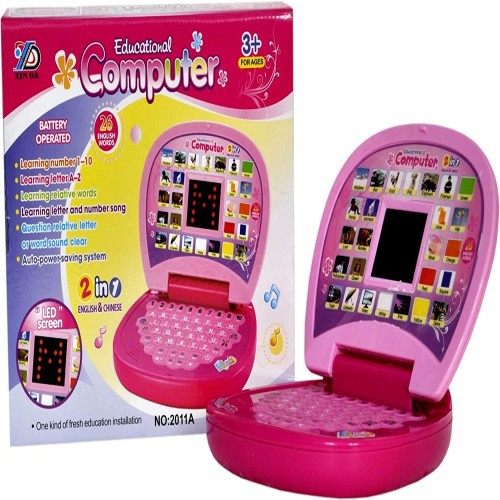 Educational Computer And Learning Abcd, Words and Number Battery Operated Kids Laptop With Led Display And Music Toy