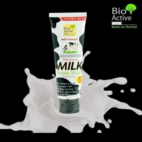 Bio Active Whitening Milk Extract Face  Wash